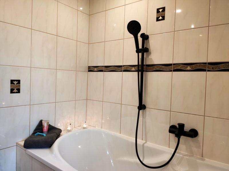Ferienhaus Blaue Blume Mit 11 Kw Ladestation, Kamin, Terrasse, Eingezaeuntem Garten, Sauna, Wlan, Netflix, 2 Hunde Willkommen! Güntersberge Esterno foto