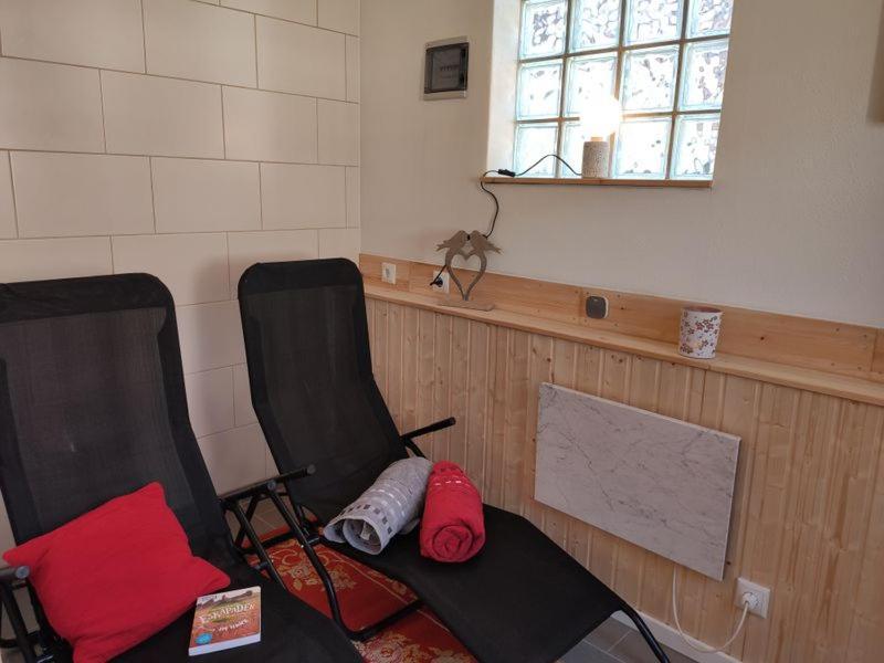 Ferienhaus Blaue Blume Mit 11 Kw Ladestation, Kamin, Terrasse, Eingezaeuntem Garten, Sauna, Wlan, Netflix, 2 Hunde Willkommen! Güntersberge Esterno foto